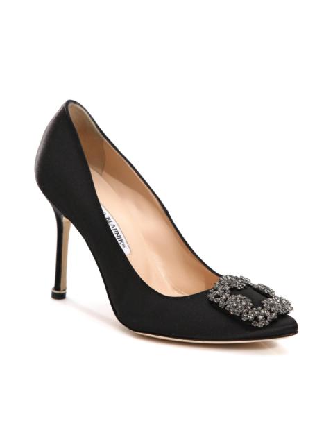 Manolo Blahnik Hangisi 105mm 공단 높 힐 펌프