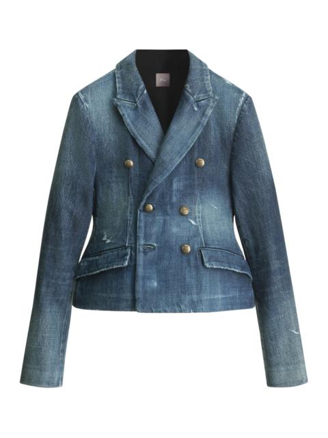 Dior SHORT BAR JACKET IN BLUE COTTON TWILL