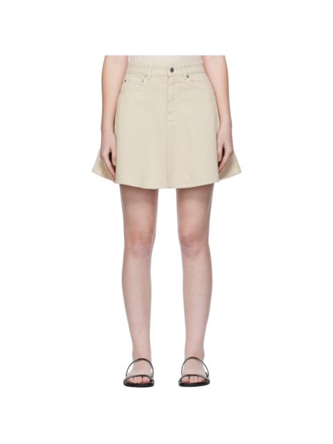 Nanushka Beige Neah Denim Miniskirt