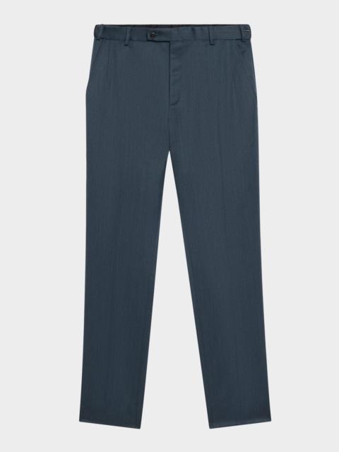 Brioni Men's Journey Flat-Front Trousers