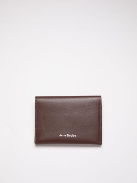 Acne Studios Leather card case - Dark brown