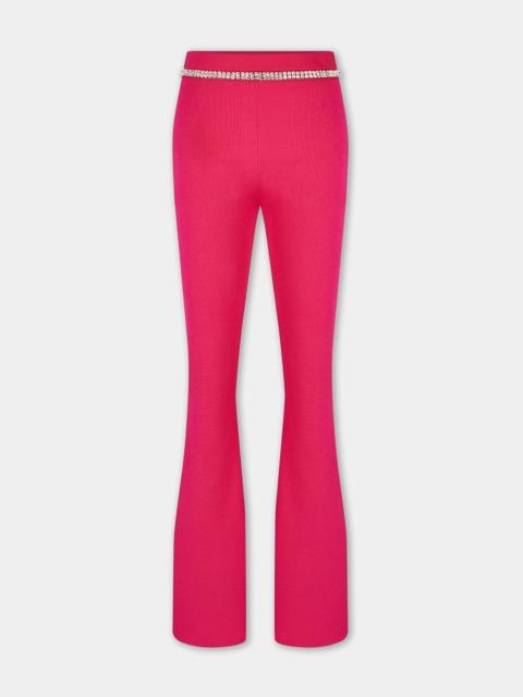 rabanne PINK KNIT TROUSERS