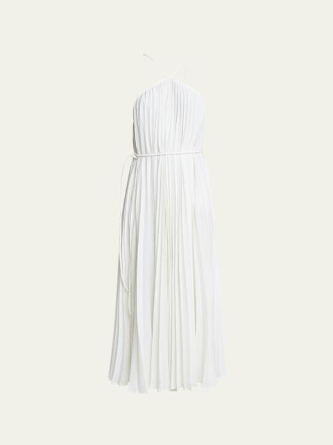 Celeste Pleated Halter Maxi Dress