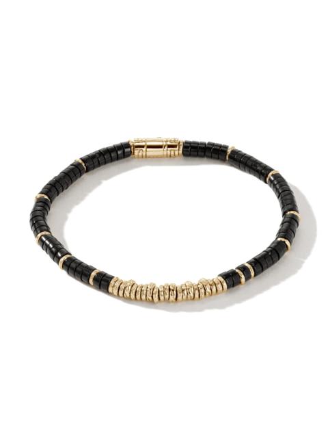 Heishi Bracelet, Gold, Hardstones