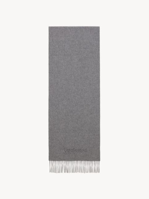 SAINT LAURENT SAINT LAURENT EMBOIDERED SCARF IN CASHMERE JACQUARD
