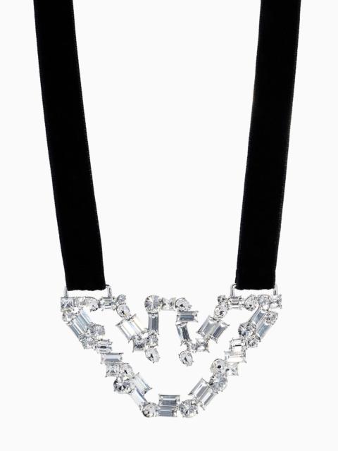 EMPORIO ARMANI Silver-Tone Brass Bib Necklace