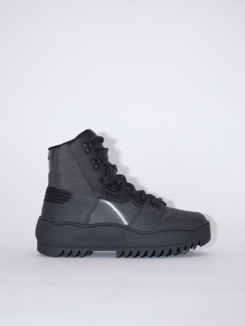 Acne Studios High top leather sneakers - Multi anthracite