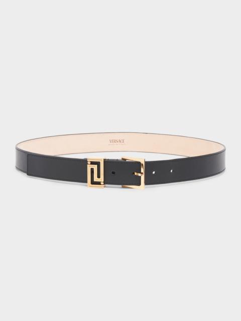 VERSACE Greca Goddess Leather Belt
