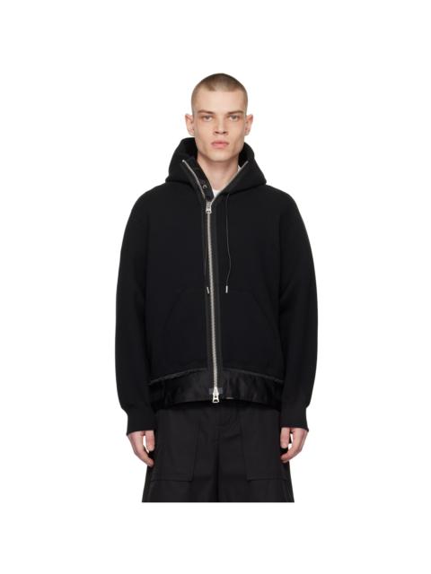 sacai Black Vented Hoodie