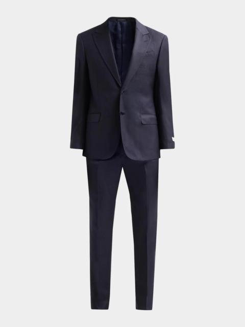 EMPORIO ARMANI Men's Birdseye Wool Single-Breasted Suit