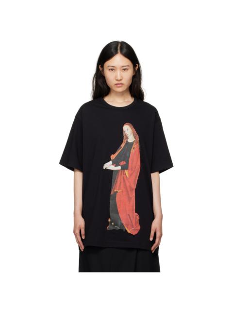 Yohji Yamamoto Black Printed T-Shirt