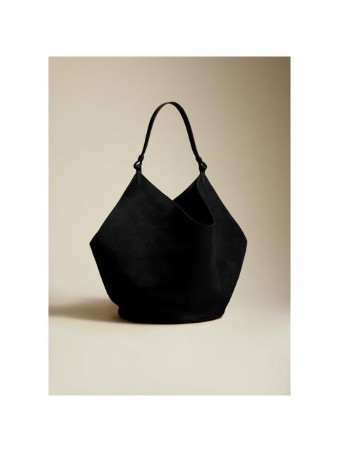 medium Lotus suede tote bag