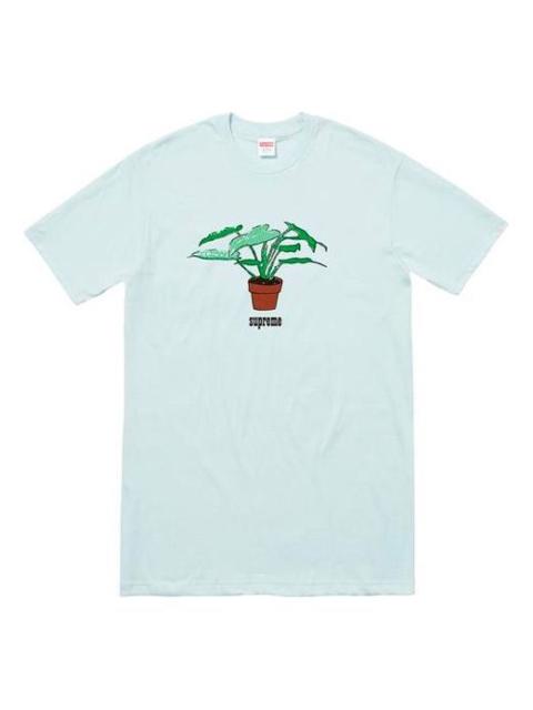 Supreme Supreme FW17 Plant Tee Pale Blue Bonsai Printing Short Sleeve Unisex SUP-SS18-671