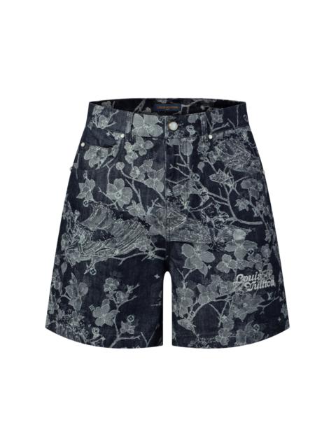 Louis Vuitton Jacquard Denim Shorts