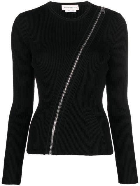 Alexander McQueen zip-detail sweatshirt