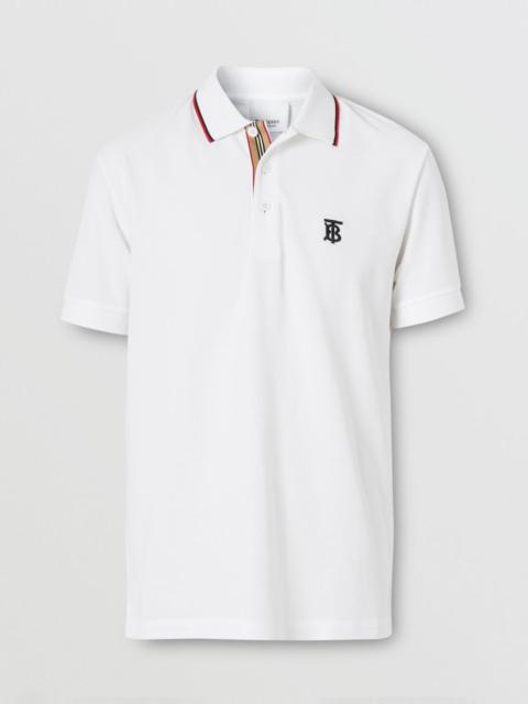 Icon Stripe Placket Cotton Piqué Polo Shirt