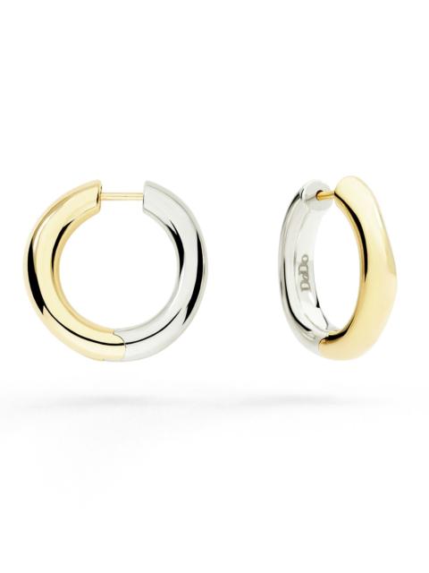 DoDo STERLING SILVER & YELLOW GOLD HOOP EARRINGS