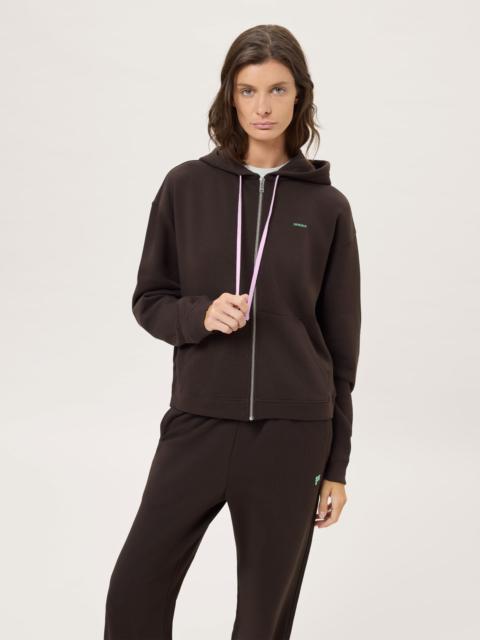 PANGAIA Womens Midweight Zip Up Hoodie - Obsidian Core
