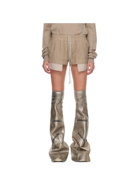 Rick Owens DRKSHDW Taupe Concordians Fog Boxers Shorts