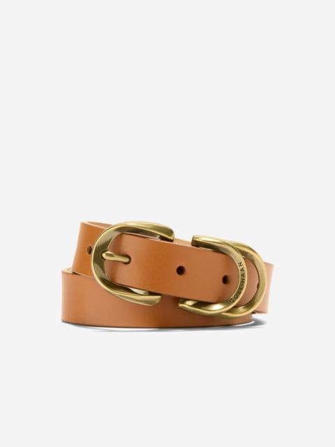 COLE HAAN Women's 25MM Slim Double Loop Belt