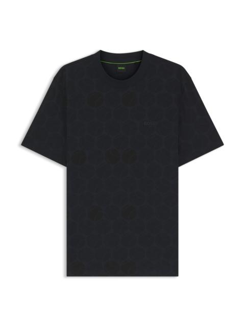 BOSS REGULAR-FIT T-SHIRT IN COTTON WITH SPORTY MOTIF