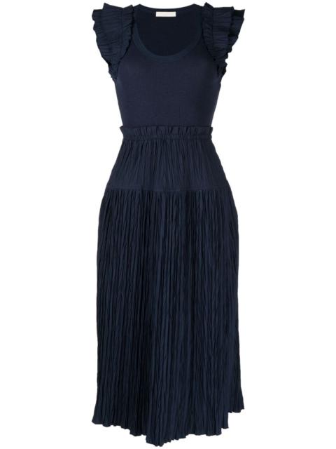 ULLA JOHNSON Virginia pleated midi dress