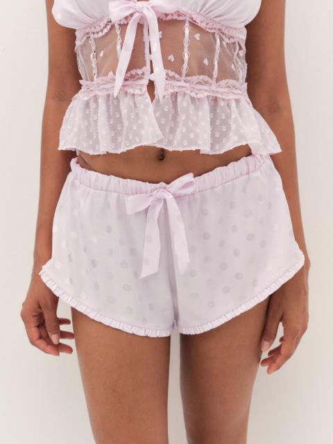 For Love & Lemons Slotted Hearts Sleep Short