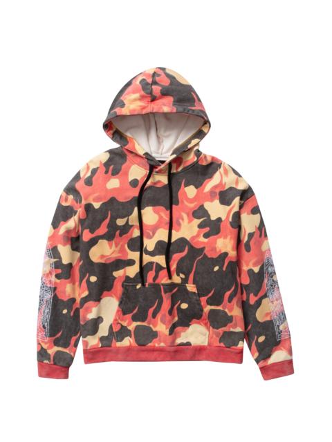 WHO DECIDES WAR FLAME CAMO HOODED PULLOVER
