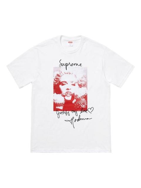 Supreme FW18 Madonna Tee White Printing Short Sleeve Unisex SUP-FW18-001