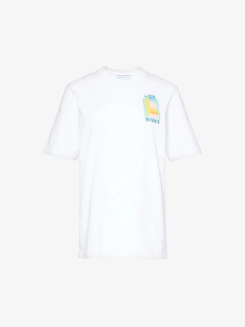 Graphic-print short-sleeve organic cotton-jersey T-shirt