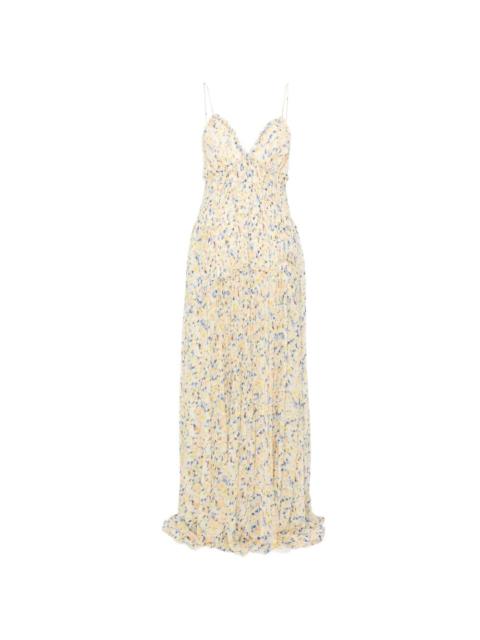 ULLA JOHNSON floral pleated maxi dress
