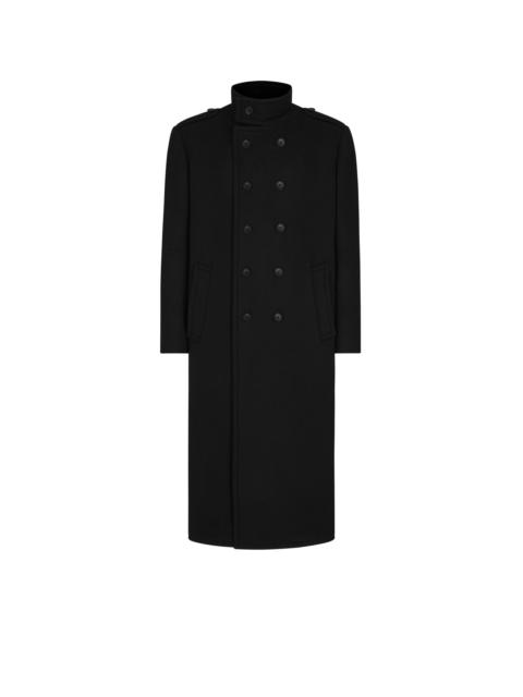 TOM FORD WOOL BLEND MELTON FUNNEL COAT