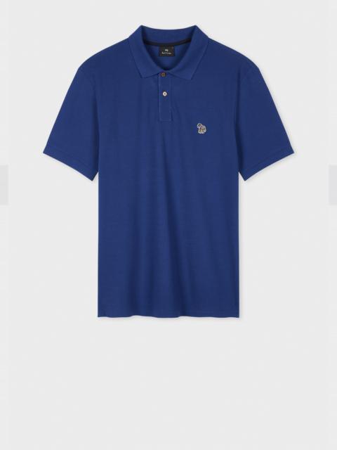 Paul Smith Royal Blue Organic Cotton Zebra Polo Shirt