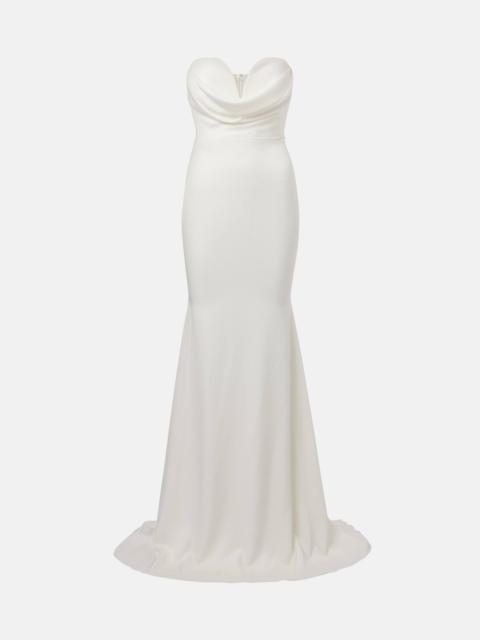 ALEX PERRY Bridal crêpe satin gown