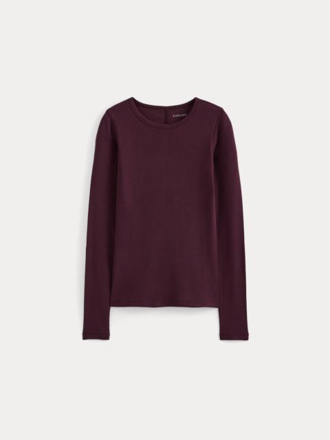 EVERLANE THE LUXE RIB LONG-SLEEVE CREW