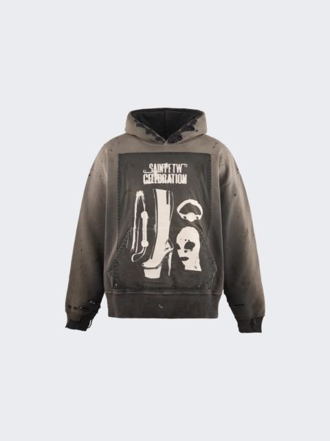 SAINT M×××××× Saint Celebration Hoodie Washed Black