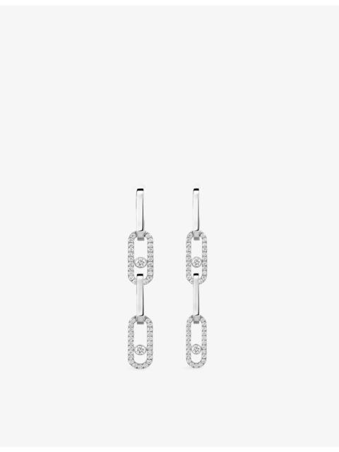 MESSIKA Move Link Convertible 18ct Gold And 1.70ct Diamond Drop Earrings
