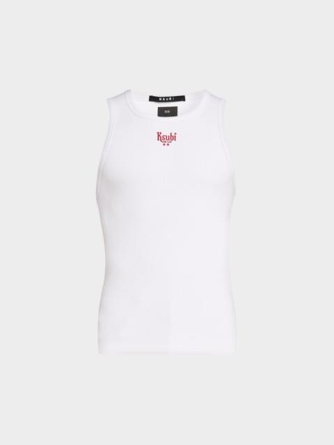 Ksubi Men's Paise Debut Logo-Embroidered Rib-Knit Singlet