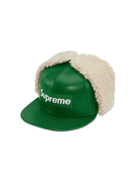 Supreme Leather Earflap Box Logo New Era 'Green'