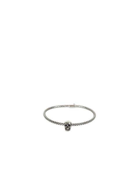 Alexander McQueen skull-charm woven bracelet