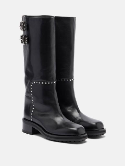 JIMMY CHOO Brooklyn leather biker boots