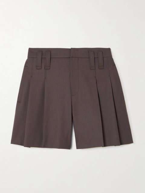 Brunello Cucinelli Pleated Wool-blend Shorts