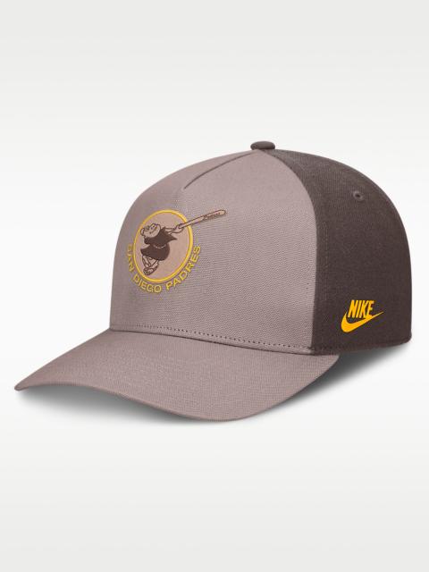 Nike San Diego Padres Cooperstown Rise Men's Nike MLB A-Frame Adjustable Hat