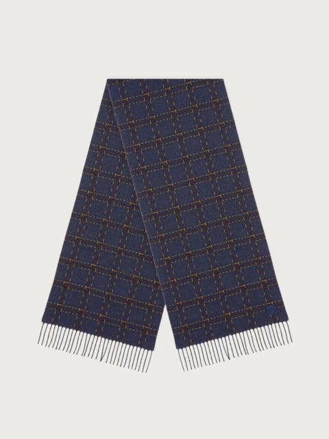 FERRAGAMO SILK AND CASHMERE SCARF