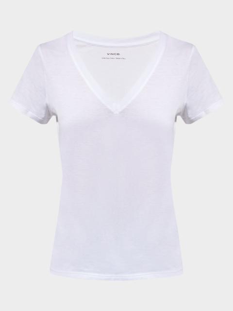 Vince Essential Pima Cotton V-Neck Tee