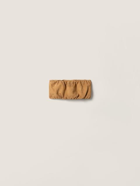 Miu Miu Waxed suede bandeau top