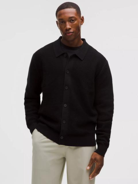 lululemon Cotton-Blend Knit Collared Cardigan