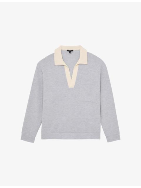 REISS Hoyle Open-Collar Jersey Polo Shirt