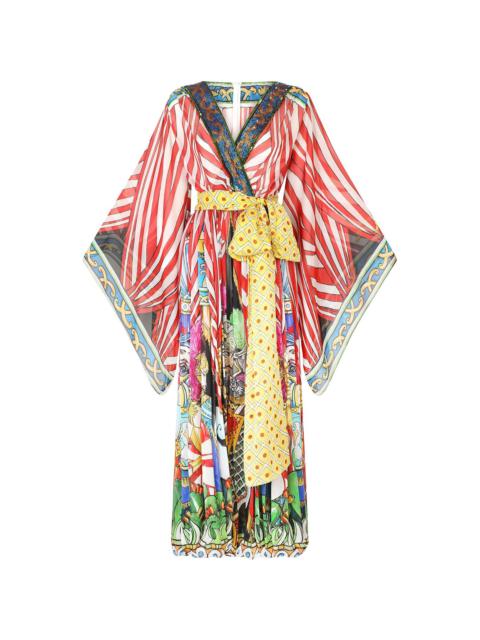 Dolce & Gabbana motif-print silk jumpsuit