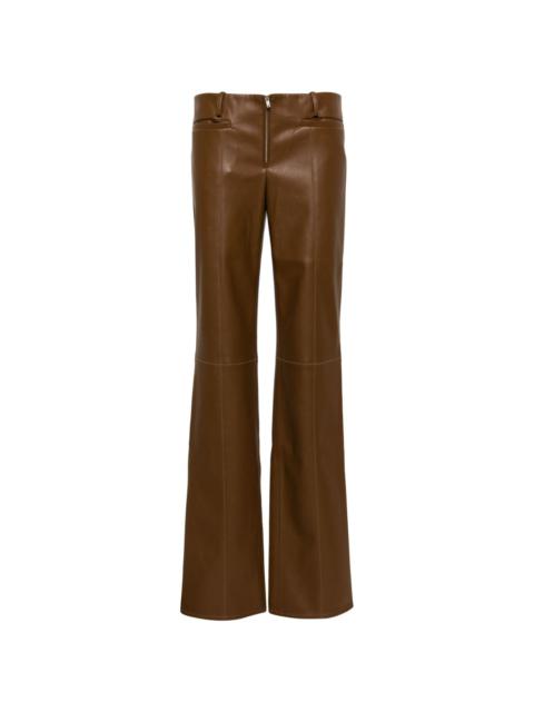 AYA MUSE Cida faux-leather trousers